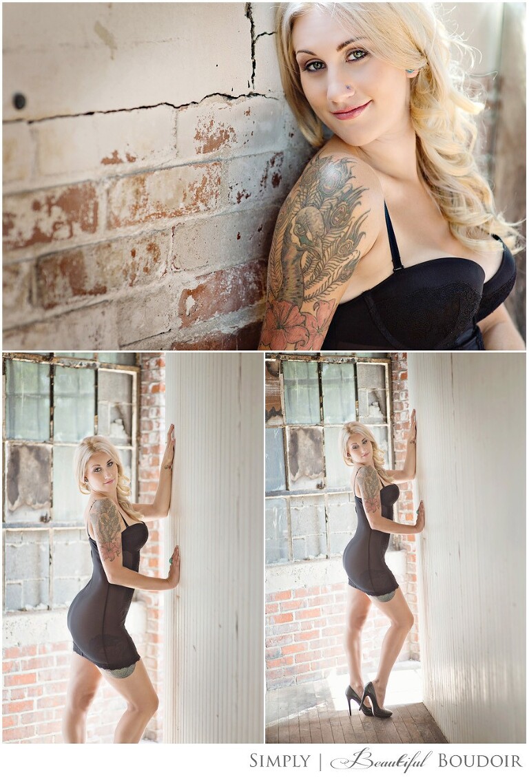 Tattooed Boudoir-Black Lace Shapewear_Philadelphia Boudoir Photographer